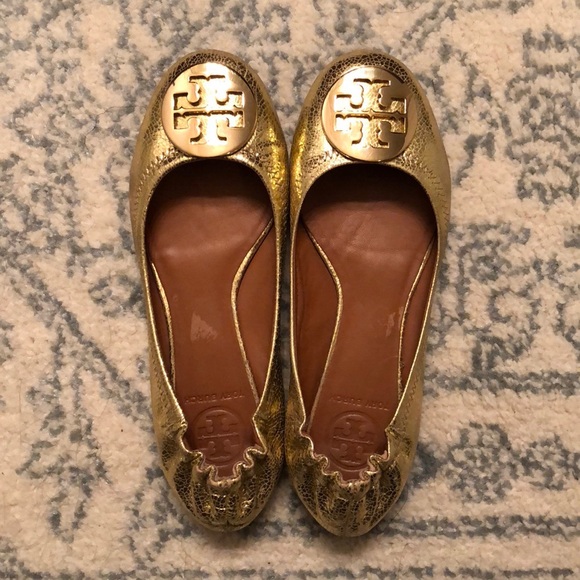 Tory Burch Shoes - Tory Burch Gold Ballerina Flats Tory Burch Shoes - Tory Burch Gold Ballerina Flats